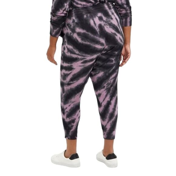 Torrid Cupro Crop Tie Dye Buttery Soft Jogger Plus Elastic Waist Sweatpants Sz 3 - Picture 2 of 10